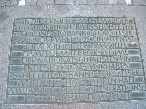 Placa Georg Elser Bügerbräukeller